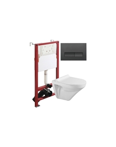 Унитаз с инсталляцией подвесной Hoff ATI06100+APB244