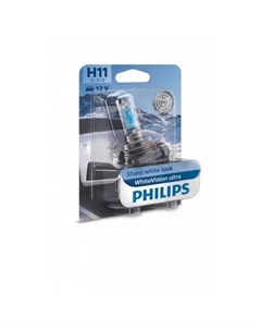 Лампа автомобильная WhiteVision Ultra H11 12V-55W (PGJ19-2), 12362WVUB1 Philips