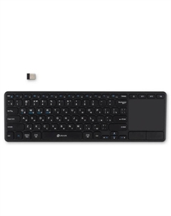 Клавиатура Wireless K614W 1979327 черная, USB, slim, Multimedia Touch, 85 кл Oklick