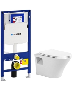 Комплект унитаза Promotion 1000080 с инсталляцией Geberit Duofix Sigma UP320 111.300.00.5 с сиденьем Микролифт Avimano