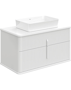 Тумба под раковину Молде 95 подвесная цвет Белый Stworki