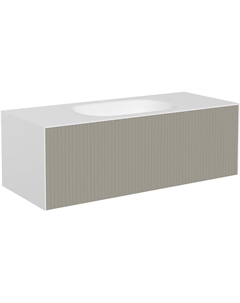 Тумба с раковиной Олланд 120 3008063 подвесная цвет Бежево-серый Stworki