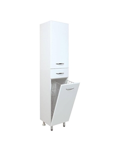 Шкаф пенал Модерн 32 403211 с бельевой корзиной цвет Белый Onika