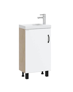 Тумба под раковину Тимбер 45 L 104508 цвет Дуб сонома Белый матовый Onika