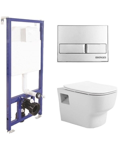 Комплект унитаза Tradition 1000090 с инсталляцией Berges Novum L3 040213 с сиденьем Микролифт и клавишей смыва цвет Хром Avimano
