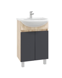 Тумба под раковину Милтон 60 106147 цвет Дуб сонома Серый Onika