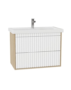Тумба под раковину Дайлер 80 108061 подвесная цвет Дуб сонома Белый матовый Onika