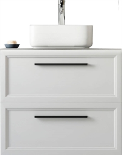 Тумба под раковину Эстерсунд 75 подвесная цвет Белый матовый Простоун беж Stworki