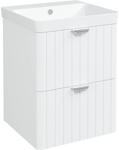 Тумба с раковиной Ларвик 50 подвесная цвет Белый матовый Stworki