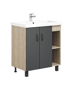 Тумба под раковину Тимбер 70 107057 цвет Дуб сонома Серый Onika
