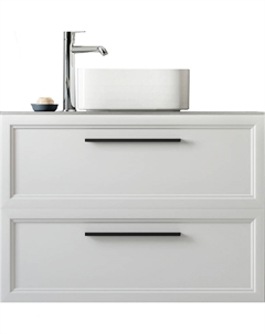 Тумба под раковину Эстерсунд 90 подвесная цвет Белый матовый Простоун беж Stworki