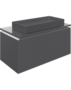 Тумба с раковиной Рандерс 100 подвесная цвет Антрацит Stworki