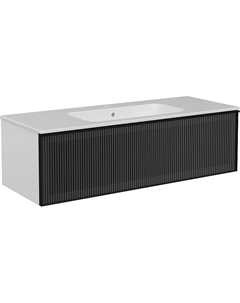 Тумба с раковиной Левангер 120 TR-650754 подвесная цвет Белый матовый Черный Stworki