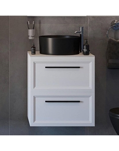 Тумба с раковиной Эстерсунд 60 подвесная цвет Белый матовый Бежевый Stworki