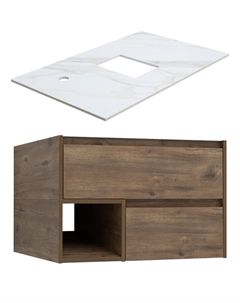 Тумба под раковину Карлстад 75 подвесная цвет Дуб рустикальный Монте тиберио Stworki