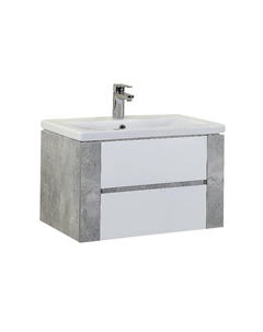 Тумба под раковину Стоун 70 107066 подвесная цвет Ателье светлое Белый Onika