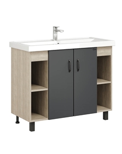 Тумба под раковину Тимбер 100 110010 цвет Дуб сонома Серый Onika