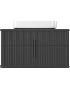 Тумба с раковиной Молде 95 подвесная цвет Антрацит Stworki