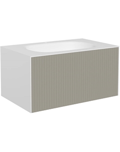 Тумба с раковиной Олланд 80 3008061 подвесная цвет Бежево-серый Stworki