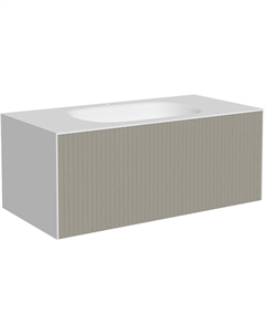 Тумба с раковиной Олланд 100 3008062 подвесная цвет Бежево-серый Stworki