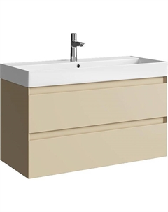 Тумба под раковину Geometria 100 GE01102MD подвесная Морская дюна Aqwella