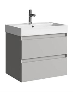 Тумба под раковину Geometria 65 GE01652ST подвесная Серый туман Aqwella