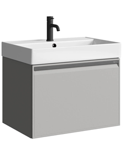 Тумба под раковину Pure 65 PUR0165ST подвесная Серый туман Aqwella