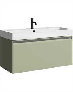 Тумба под раковину Pure 100 PUR0110SH подвесная Шалфей зеленый Aqwella