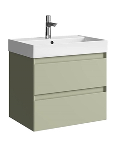 Тумба под раковину Geometria 65 GE01652SH подвесная Шалфей зеленый Aqwella