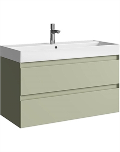 Тумба под раковину Geometria 100 GE01102SH подвесная Шалфей зеленый Aqwella