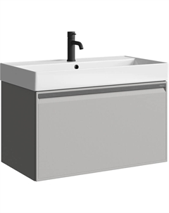 Тумба под раковину Pure 80 PUR0108ST подвесная Серый туман Aqwella