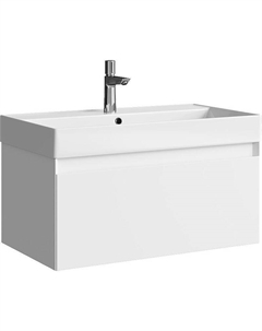 Тумба под раковину Geometria 80 GE01081WM подвесная Белая матовая Aqwella