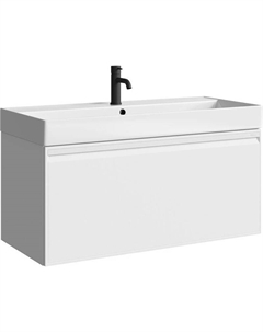 Тумба под раковину Pure 100 PUR0110WM подвесная Белая матовая Aqwella