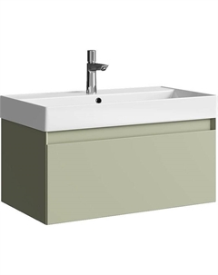 Тумба под раковину Geometria 80 GE01081SH подвесная Шалфей зеленый Aqwella