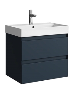 Тумба под раковину Geometria 65 GE01652GRM подвесная Серая матовая Aqwella