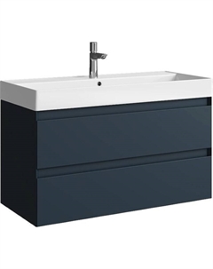 Тумба под раковину Geometria 100 GE01102GRM подвесная Серая матовая Aqwella