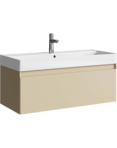 Тумба под раковину Geometria 100 GE01101MD подвесная Морская дюна Aqwella