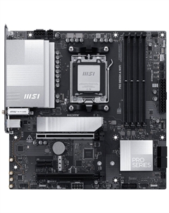 Материнская плата MSI Pro B850M-A WiFi Socket-AM5 AMD B850 4xDDR5, 4xSATA3, RAID, 2xM.2, 2xPCI-E16x, 6xUSB3.2, 2xUSB3.2 Type C, DP, HDMI, WiFi, 5Glan, mATX Ret Msi