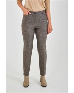 Брюки в мелкую клетку зауженного кроя Stern