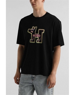 Футболка хлопковая с логотипом Hugo