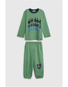 Пижама хлопковая с принтом Benetton undercolors