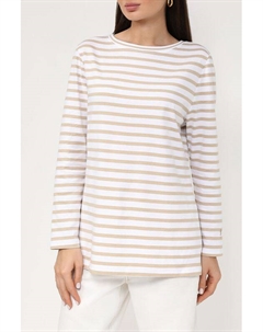 Хлопковый лонгслив в полоску Comma,