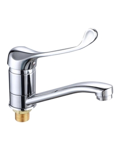 Смеситель для раковины РМС хром локтевой с поворотным изливом (РМС-Л1-004Г-15(R8)) Рмс