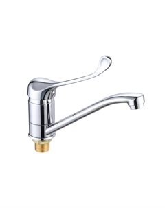 Смеситель для раковины РМС хром локтевой с поворотным изливом (РМС-Л1-004Г-25(R8)) Рмс