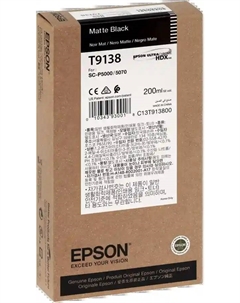 Картридж для струйного принтера T9138 Matte Black (C13T913800) PI Epson