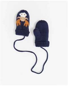 Варежки Manopla intarsia reno, темно-синий Сфера