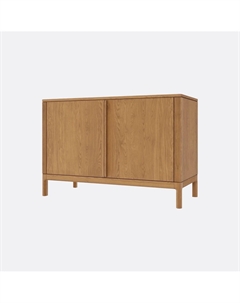 Комод-буфет для хранения с распашными дверцами из шпона дуба бежевый So'home