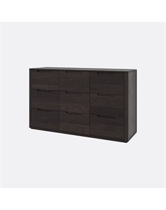 Большой комод для хранения с девятью ящиками из шпона дуба каштановый Laredoute