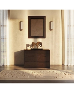 Комод для хранения с ручной отделкой из шпона дуба каштановый So'home