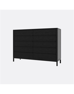 Большой комод для хранения с десятью ящиками из шпона дуба каштановый Laredoute